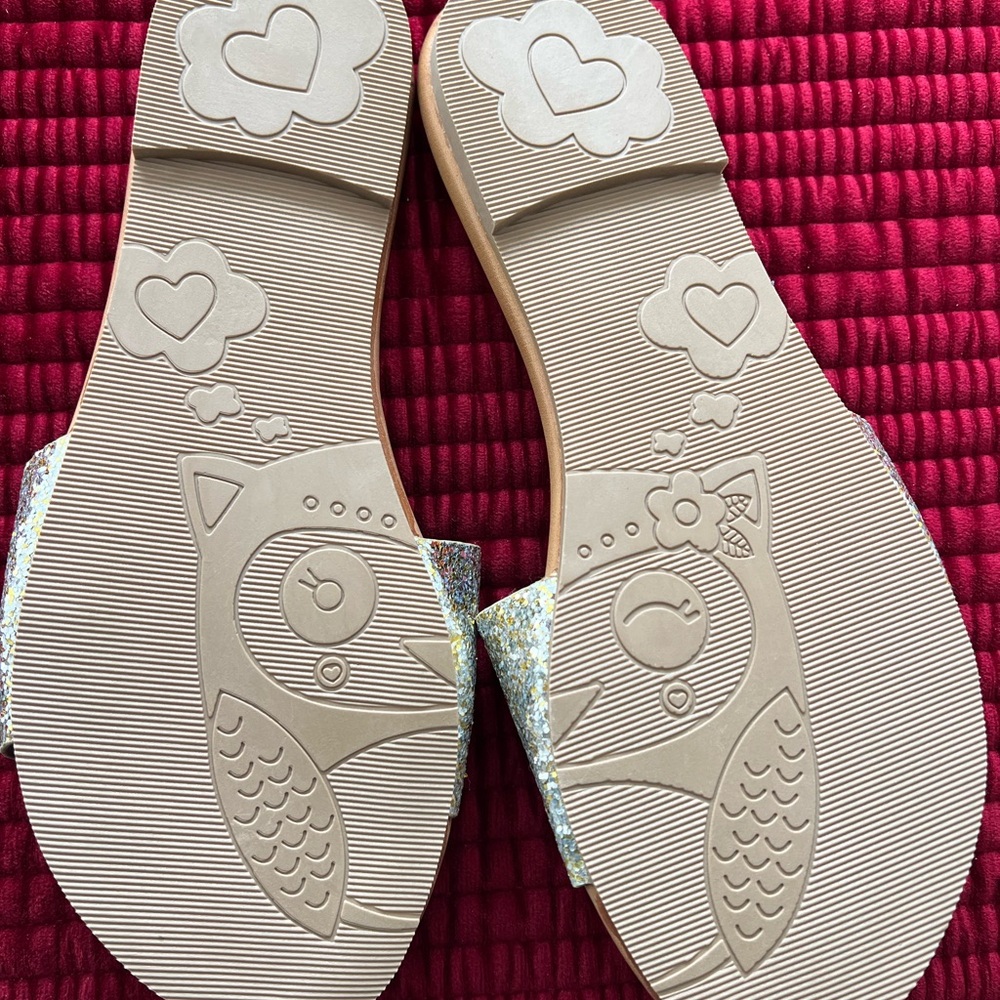 Jellypop Glittery Gold and Silver Sandals - Picture 3 of 6
